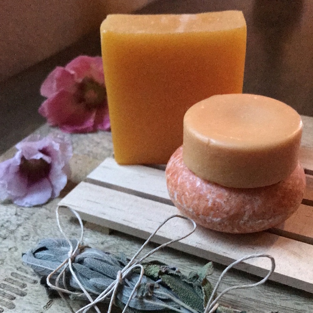 SET OF 3•VEGAN Glycerin soap ,Shampoo bar and Conditioner bar, SLS free